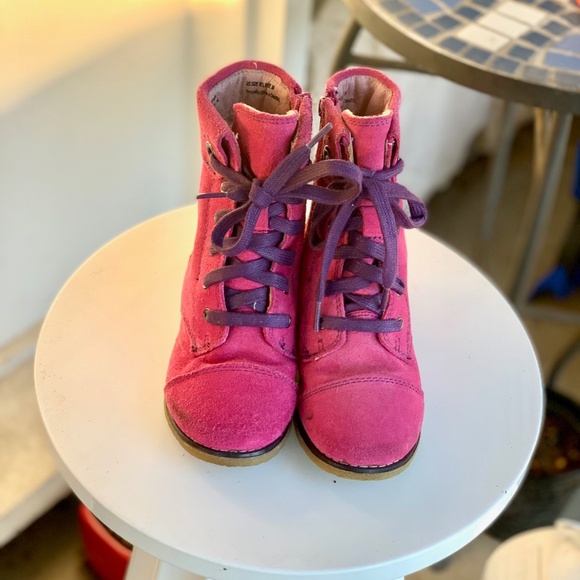 Pediped Flex Tall pink suede boots SIZE US 9-9.5/ EU 26 - Picture 3 of 11